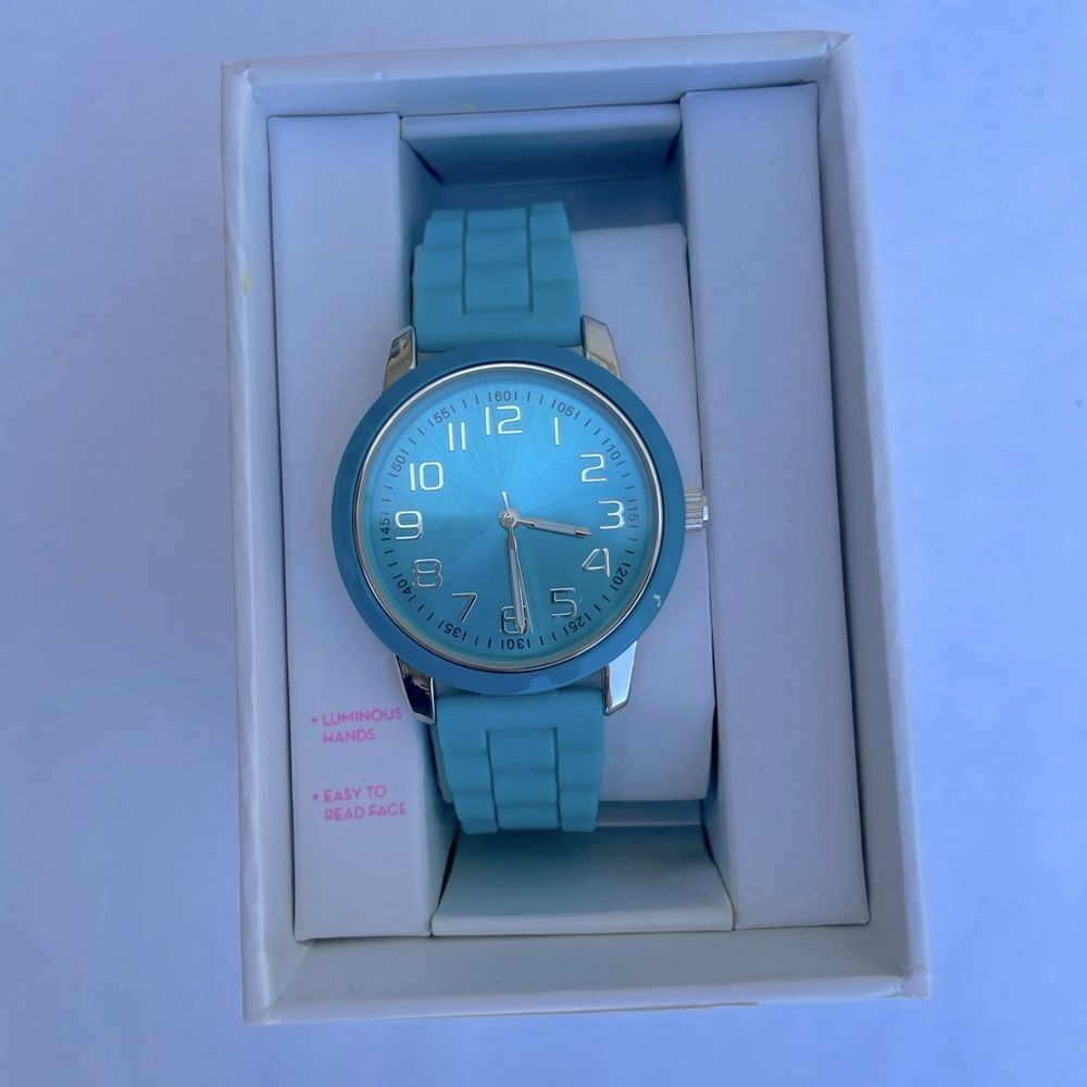 NWT Teal Watch, silicone band, Xhilaration brand